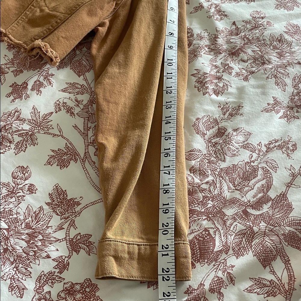 Rust Colored Cropped Denim Jacket - image 7
